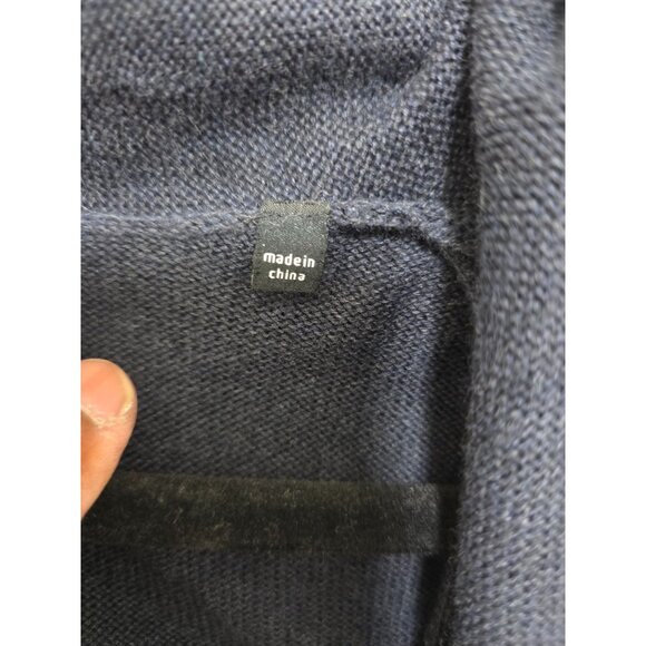 Cabi Open-Back Knit Boho Sweater Dark Navy Blue L Women's - Picture 8 of 9